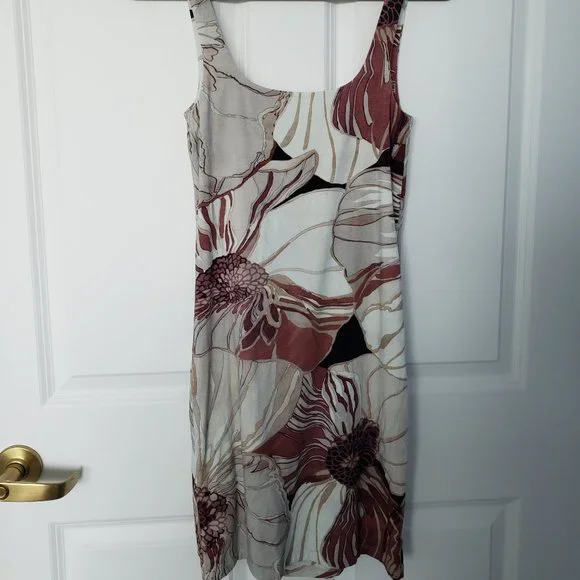 Wilfred Aritzia Ruched Mini Floral Print Square Neck Lydia Dress - Picture 4 of 10